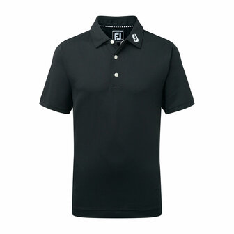 Footjoy Stretch Pique Solid Polo Junior Schwarz