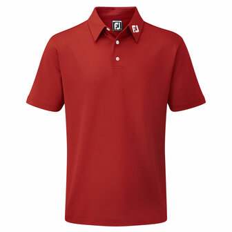 Footjoy Stretch Pique Solid Polo Junior Red