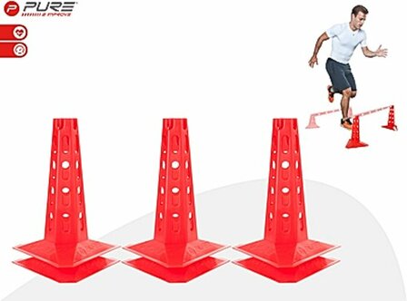 Pure2Improve Cones Set 30cm